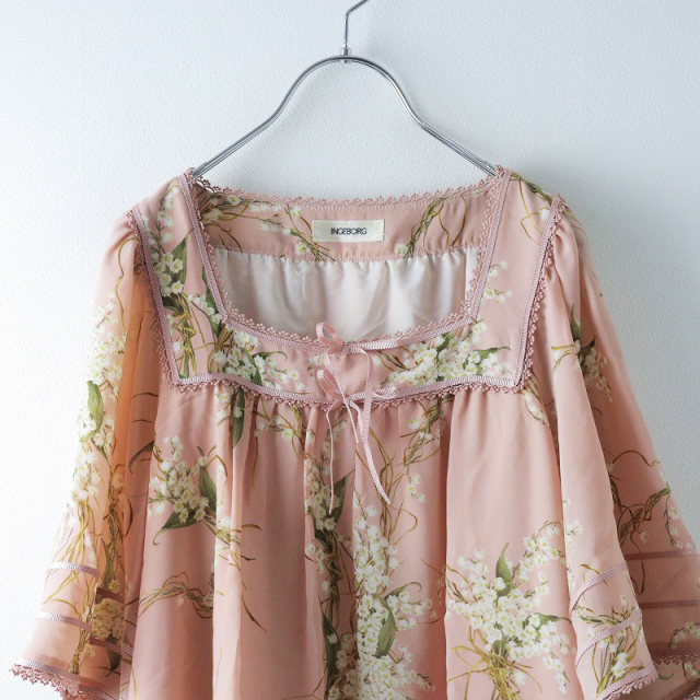 インゲボルグ INGEBORG ワンピース フレア 花柄 Aライン  