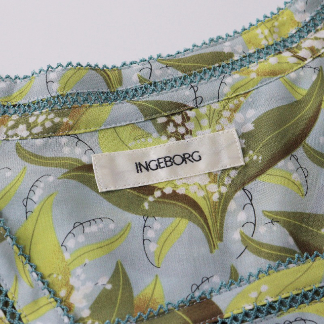 インゲボルグ INGEBORG すずらんプリントレースチュニック
