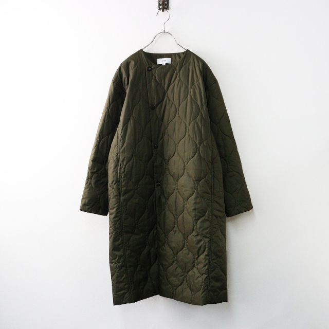 定番 人気アイテム ハイク HYKE 中綿入り ミリタリーキルト ノーカラー 
