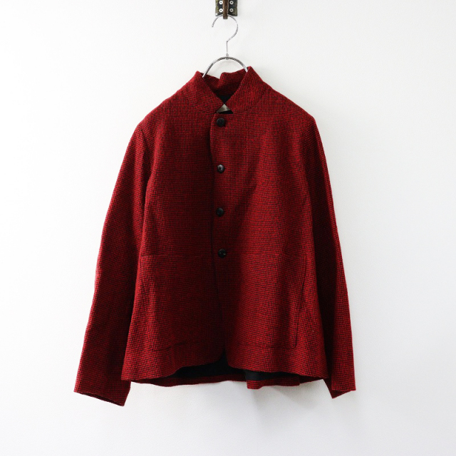 美品 ススリ susuri ブランシージャケット 1 /レッド ウールコットン  