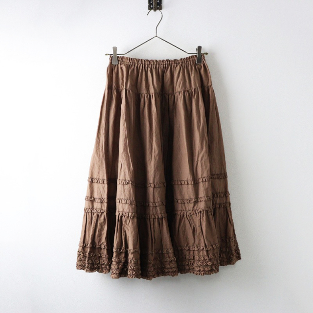 美品 PINK HOUSE インディゴジャンパースカート F 花柄刺繡 リボン