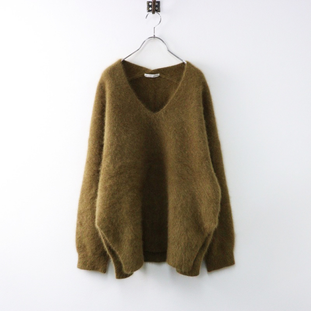 Plage プラージュ Fur Vスリットプルオーバー ウール ニット ブラウン 期間限定価格】プラージュ Plage Fur Vスリットプルオーバー