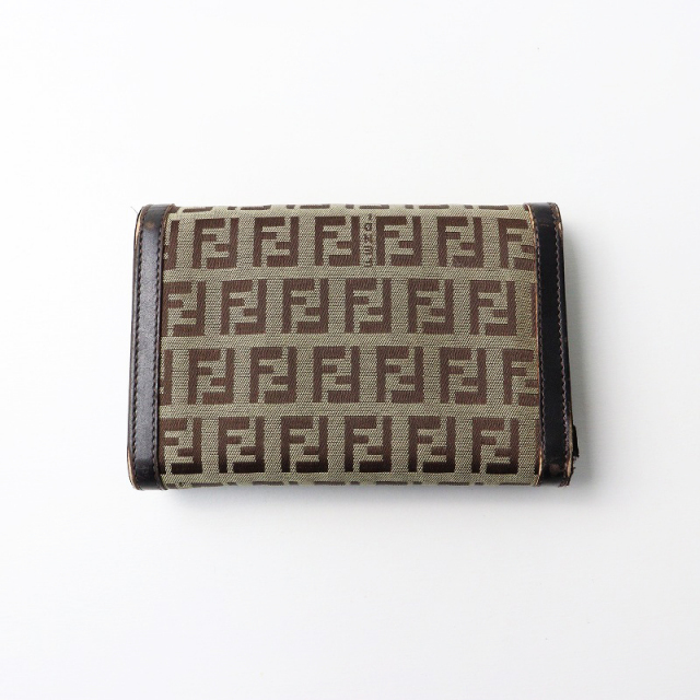 フェンディ FENDI ズッカ柄 二つ折り財布/ブラウン系 ウォレット 