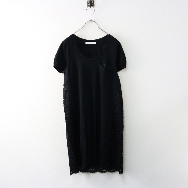 サカイラック sacai luck バックレースニットチュニック 2/ブラック  