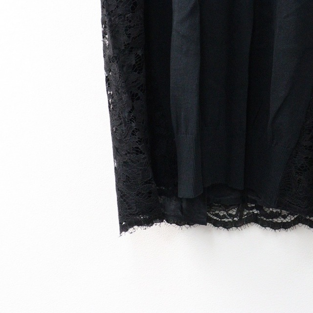 サカイラック sacai luck バックレースニットチュニック 2/ブラック  