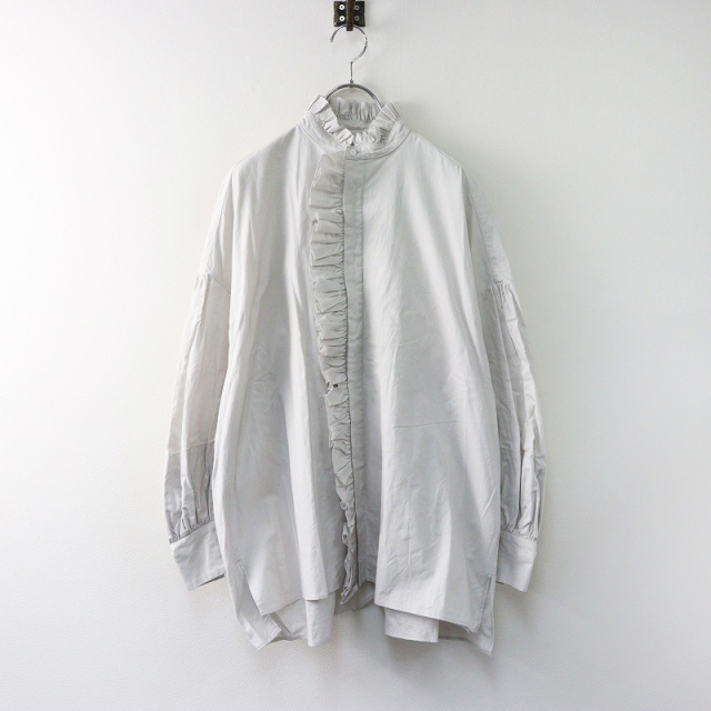 シモンズグランドセール 2024AW 定価57200円 美品 トゥジュー バンドカラー TOUJOURS シャツ/ブラウス(長袖/七分)