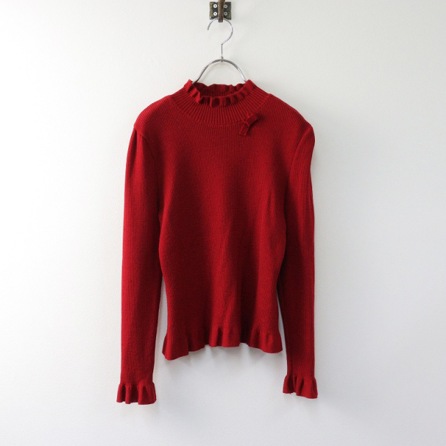 M&#39;S GRACY - M&#39;S GRACY エムズグレイシー ハイネック フリルリブニット 長袖トップス M'S GRACY(エムズグレイシー) 長袖セーター サイズ40 M