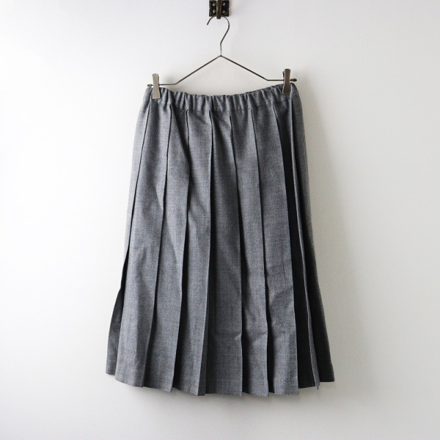 Charpentier de Vaisseau グレー プリーツロングスカート Charpentier de Vaisseau / AWウールプリーツスカート Bella L