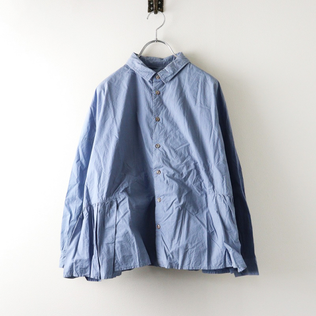 nest robeネストローブ リネンノーカラーギャザーコート 大幅  