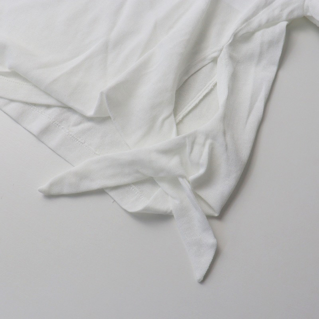 美品 マークケンリードミノタン MARK KENLY DOMINO TAN コットン サイドリボン半袖カットソー M/ホワイト Tシャツ 【2400014355314】 期間限定価格】美品 マークケンリードミノタン MARK KENLY
