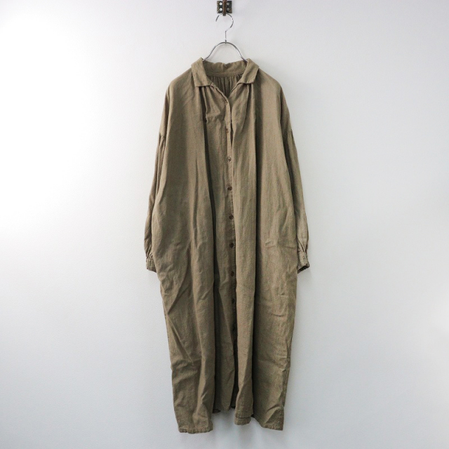 ネストローブ nest Robe ラミーリネン 起毛 ワンピース F
