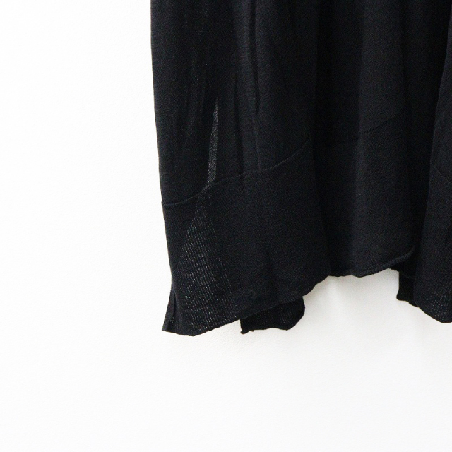 DEUXIEME CLASSE - 美品 ドゥーズィエムクラス Deuxieme Classe Shake Code ロングカーディガン/ブラック ニット コットン スリット【2400014353075】 美品 ドゥーズィエムクラス Deuxieme Classe Shake Code ロング