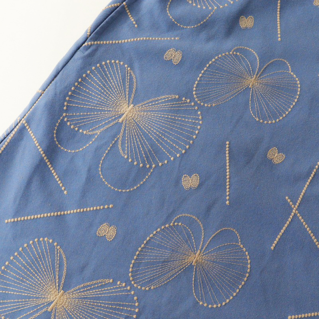 美品 2024AW マーブルシュッド marble SUD EMB gene フレアシャツ  