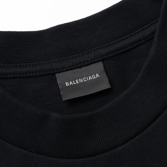 BALENCIAGA - 美品 JPタグ 2022 バレンシアガ BALENCIAGA Political Campaign コットンTシャツ 10/ブラック ロゴ カットソー キッズ 【2400014362077】 美品 JPタグ 2022 バレンシアガ BALENCIAGA Political Campaign
