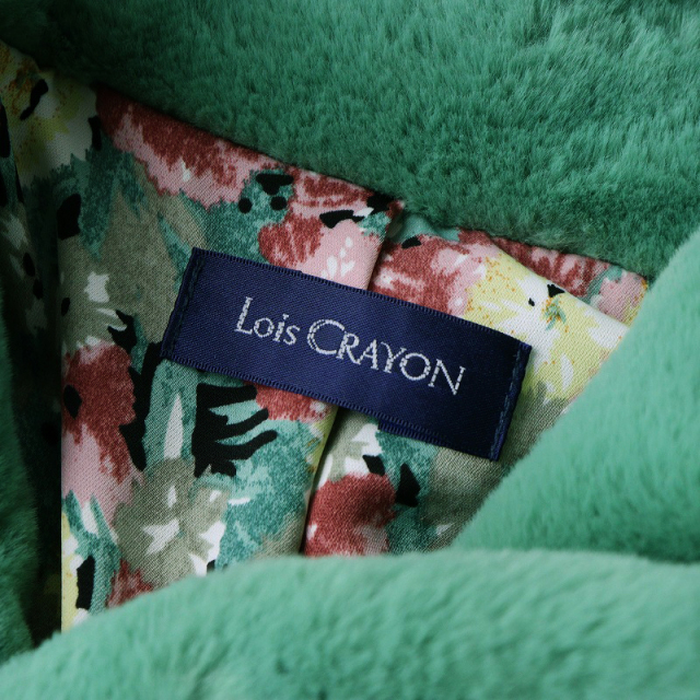 Lois CRAYON ロイスクレヨン⭐️フェイクファーコート　M 2020AW ロイスクレヨン Lois CRAYON ショールカラー ファー