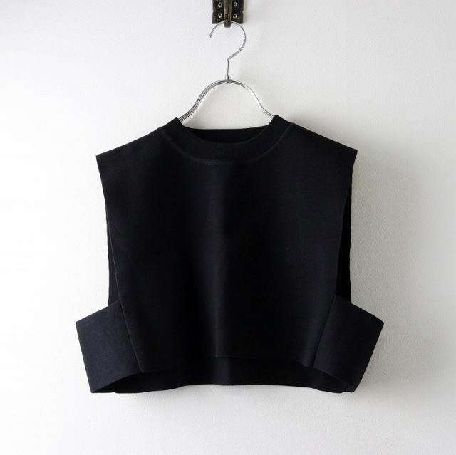 ハイク HYKE 221-11260 CREW NECK CROP TOP シルク混ニットベスト  