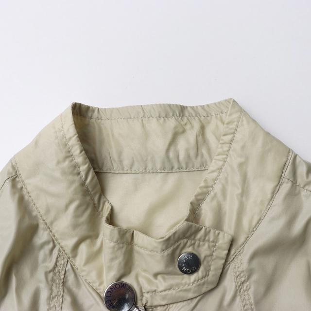 モンクレール MONCLER ジップアップナイロンジャケット 0 /ベージュ ブルゾン アウター【2400014365252】 モンクレール MONCLER ジップアップナイロンジャケット 0 /ベージュ