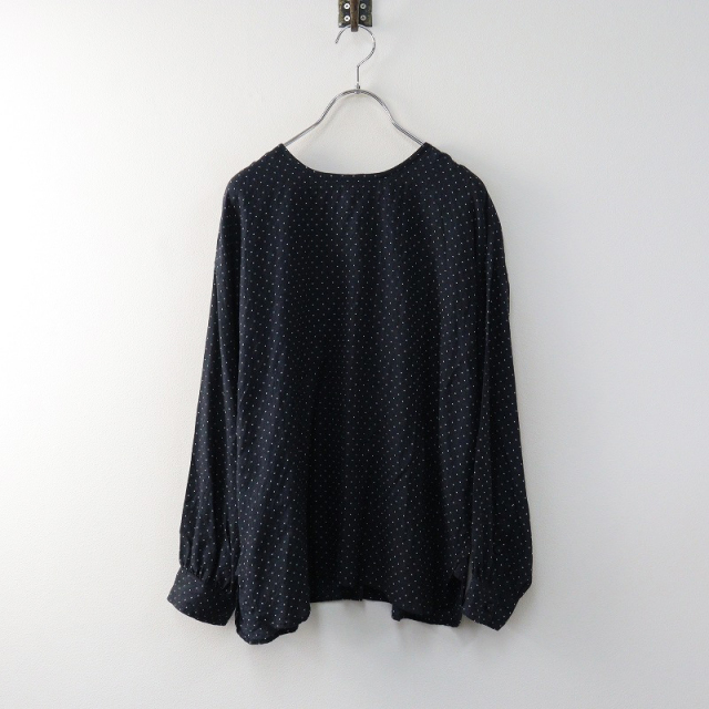 公式通販サイトセール maison メゾンドソイル de ウールシルクドット2wayブラウス soil シャツ+ブラウス(長袖+七分)