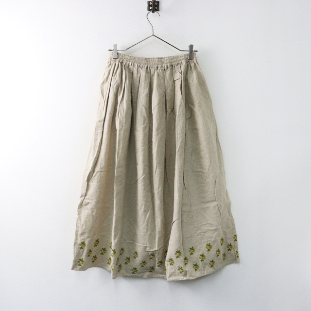 即発 ● MANOUSH マヌーシュ 毛糸 刺繍 スカート 緑 36SM org_1.jpg