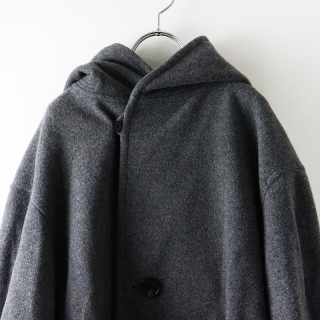 美品 オーシバル ウール ライトモッサ フーデッド ブルゾン トップチャコール 定価38500円 オーチバル オーシバル ORCIVAL ライトウールモッサ