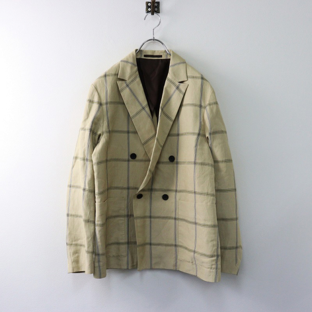 トゥモローランド リネンポリエステルカルゼ4Bダブルブレスト