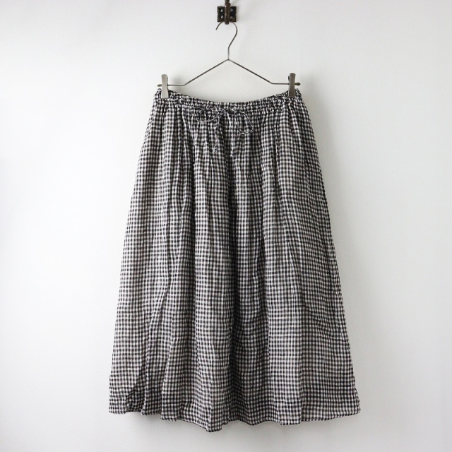 ネストローブ nest Robe ギンガムチェック イージーフレアスカート  