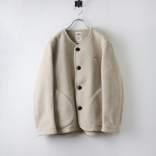 DANTON◇ウールモッサVネックノーカラージャケット/ジャケット/36