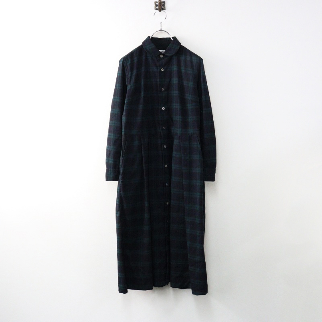 モリカゲシャツ ブラックウォッチ柄 03パッチワークフリルシャツ