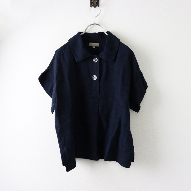近年 2021ss✨ マーガレットハウエル リネン 半袖シャツ 紺色