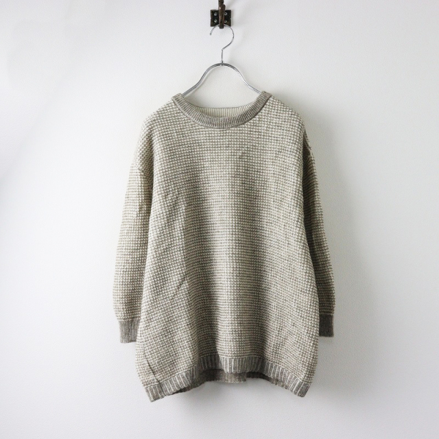 美品 ミナペルホネン mina perhonen strudel ニット 38/グレー 