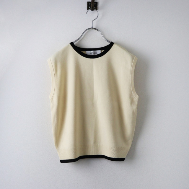再入荷のおすすめ最新情報 美品 バイカラーノースリーブ WILLOUGHBY LOULOU ルルウィルビー ニット+セーター