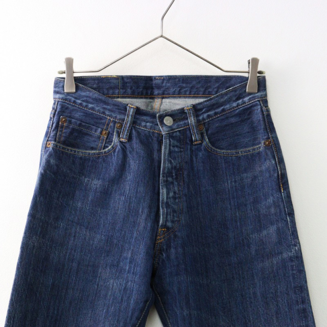 初期 キャピタル KAPITAL 革パッチ コットン ストレートデニムパンツ