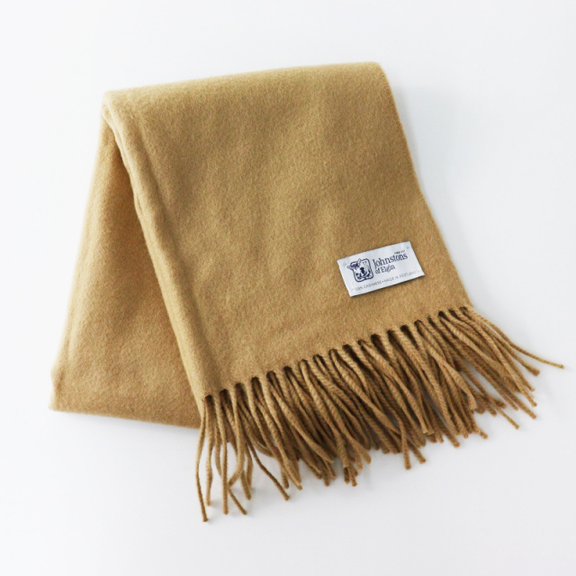 johnstons of elgin(ジョンストンズ) マフラー美品 - ベージュ