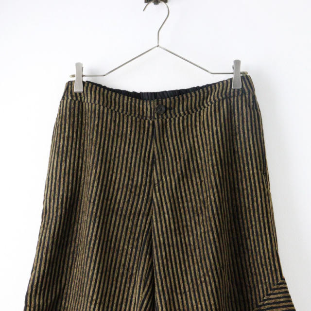 新品　io comme io センソユニコ麻100%ハーフパンツ／イエロー／38 新品 io comme io センソユニコ麻100%ハーフパンツ／イエロー