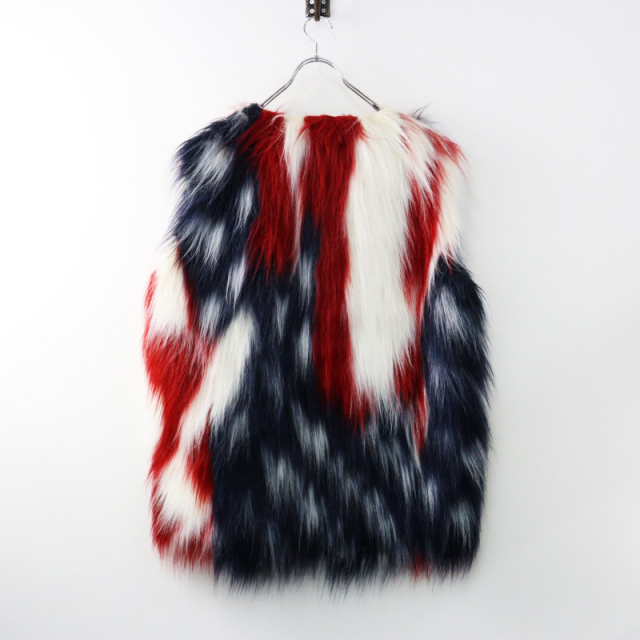 未使用 2023AW エムエーエスユー MASU MARBLE FLAG FUR VEST FLAG