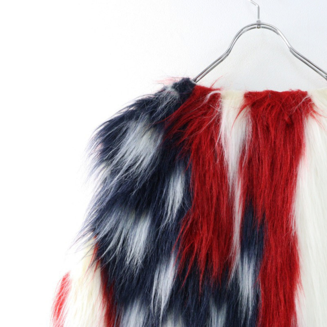 未使用 2023AW エムエーエスユー MASU MARBLE FLAG FUR VEST FLAG