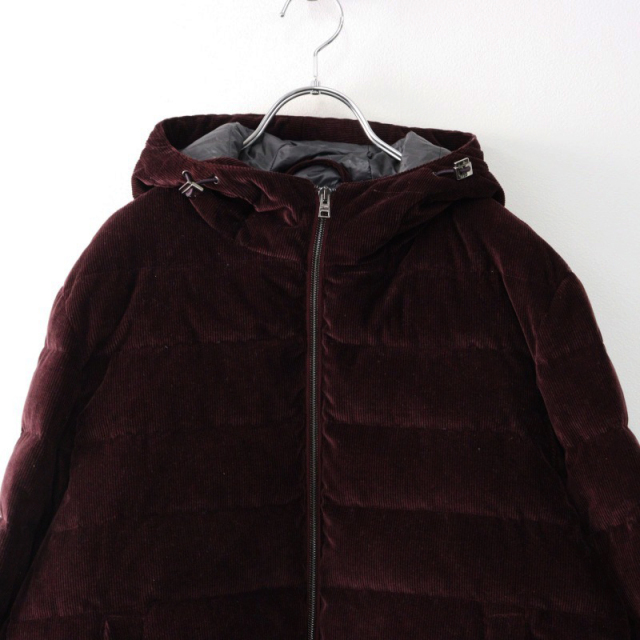 良品 イタリア製 JPタグ ヘルノ HERNO コーデュロイ フードダウン