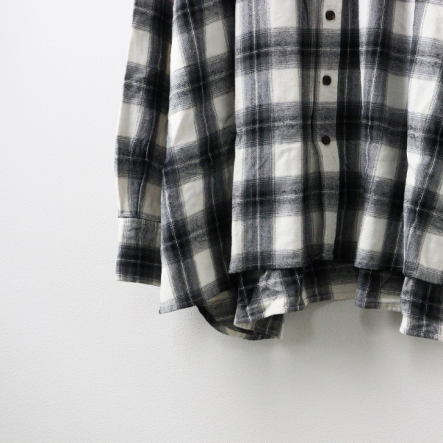 2023AW エーピーストゥディオ AP STUDIO別注 PROVOKE プロヴォーク Oversized check Shirt 38/ブラック系 シャツ【2400014413458】 PROVOKE/プロヴォーク】Oversized check Shirt（シャツ/ブラウス