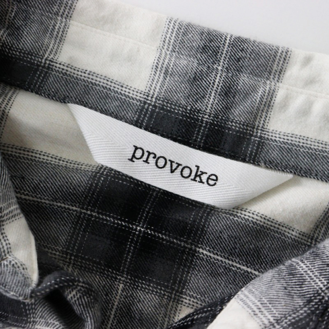 2023AW エーピーストゥディオ AP STUDIO別注 PROVOKE プロヴォーク Oversized check Shirt 38/ブラック系 シャツ【2400014413458】 PROVOKE/プロヴォーク】Oversized check Shirt（シャツ/ブラウス