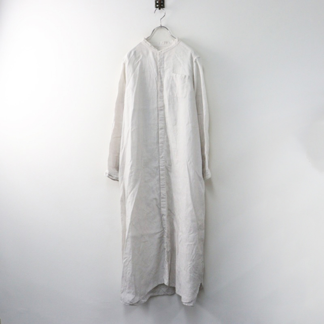2021AW ネストローブ nest Robe リネンバンドカラーシャツワンピース 2  