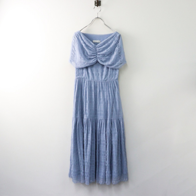 CELFORD レースワンピース ブルー サックス セール】レーススクエア