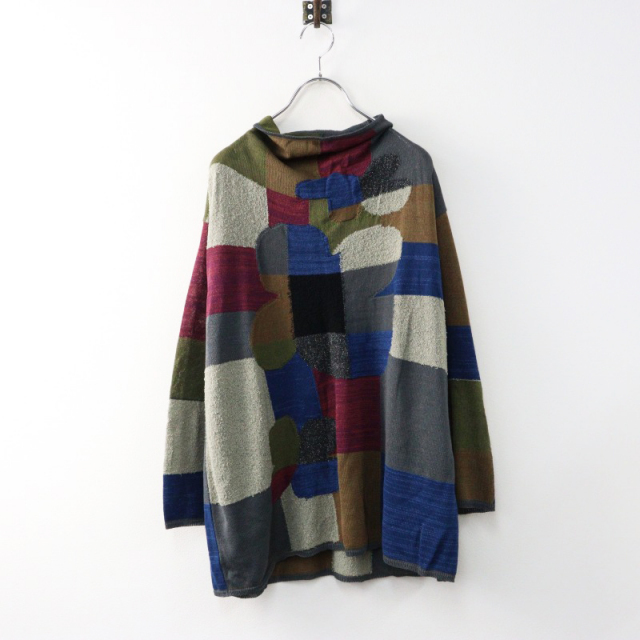 美品 定価36300円 2025SS今季 エムアンドキョウコ M.&KYOKO モザイク花  