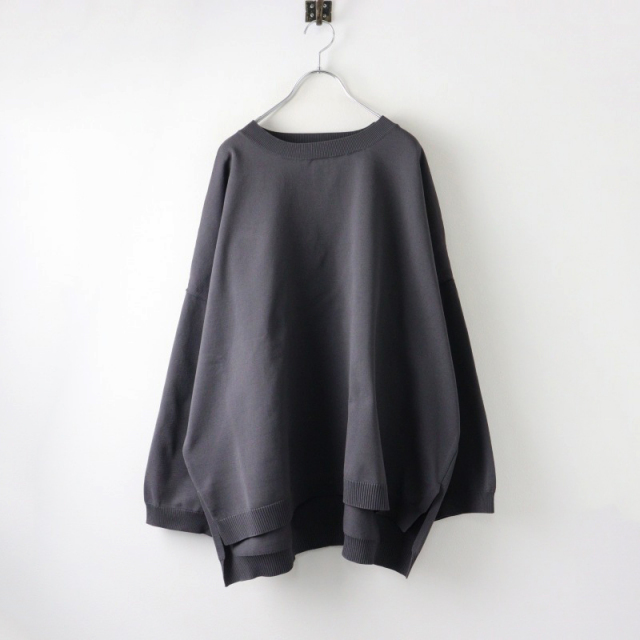 極美品 2024AW ミズイロインド mizuiro ind crew neck wide P/O クルーネックワイドプルオーバー F グレー/トップス【2400014436747】 期間限定価格】極美品 2024AW ミズイロインド mizuiro ind crew