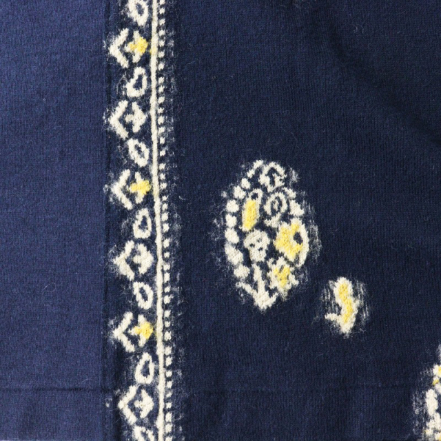 パラスパレス Pal'las Palace コットン ウール 刺繍  ニット切り替え プルオーバー 0/ネイビー 長袖【2400014436266】 期間限定価格】パラスパレス Pal'las Palace コットン ウール