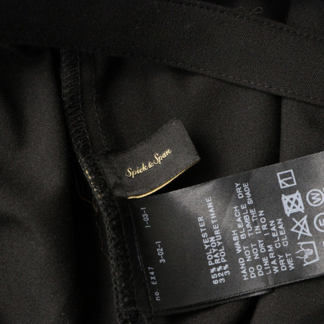 Spick and Span ブラック オールインワン サイズ38 サロペット Spick and Span ブラック オールインワン サイズ38 サロペット
