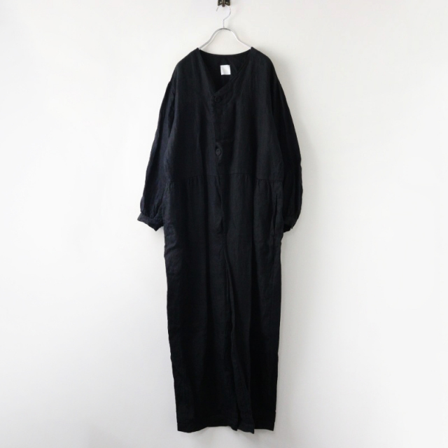 Gauze# リネン オールインワン ブラック