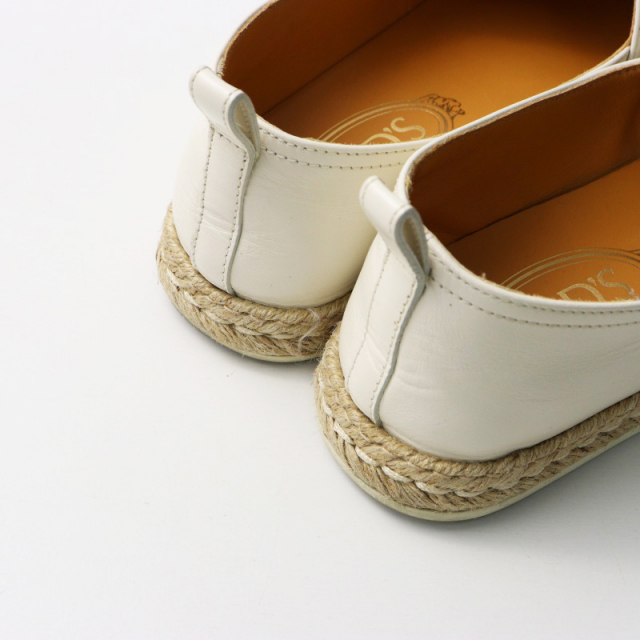 トッズ TOD'S KATE ケイト エスパドリーユ レザースリッポンシューズ