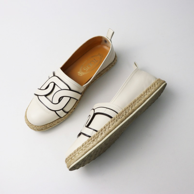 トッズ TOD'S KATE ケイト エスパドリーユ レザースリッポン