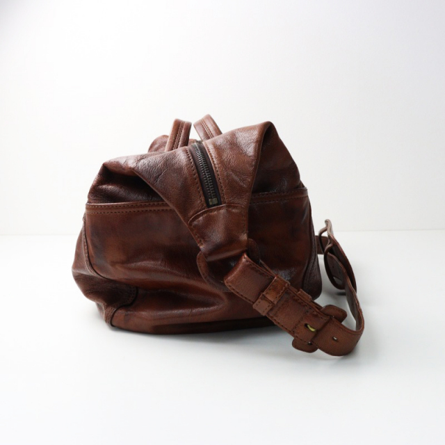 良品　ゲンテン　ボストンバッグ　レザー　2wayショルダー付　ブラウン 美品 ゲンテン genten 大容量 レザー 2WAYボストンバッグ/ブラウン