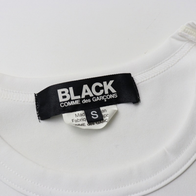 AD2013 ブラック コムデギャルソン BLACK COMME des GARCONS フラワーモチーフ ジャージー カットソー S/オフホワイト【2400014441369】 COMME des GARCONS - AD2013 ブラック コムデギャルソン BLACK